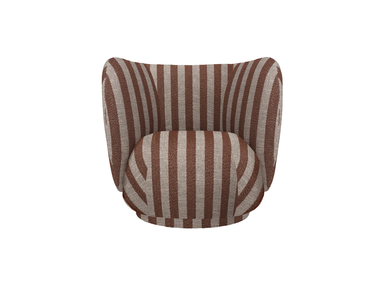 Rico Lounge Chair by Ferm Living - Regular Base / Louisiana Sand Chocolate