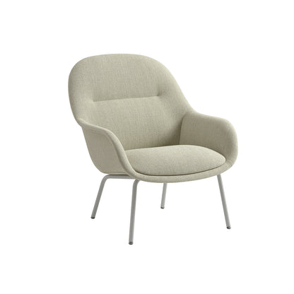 Fiber Lounge Armchair - Tube Base by Muuto / Ecriture 910 / Grey Base