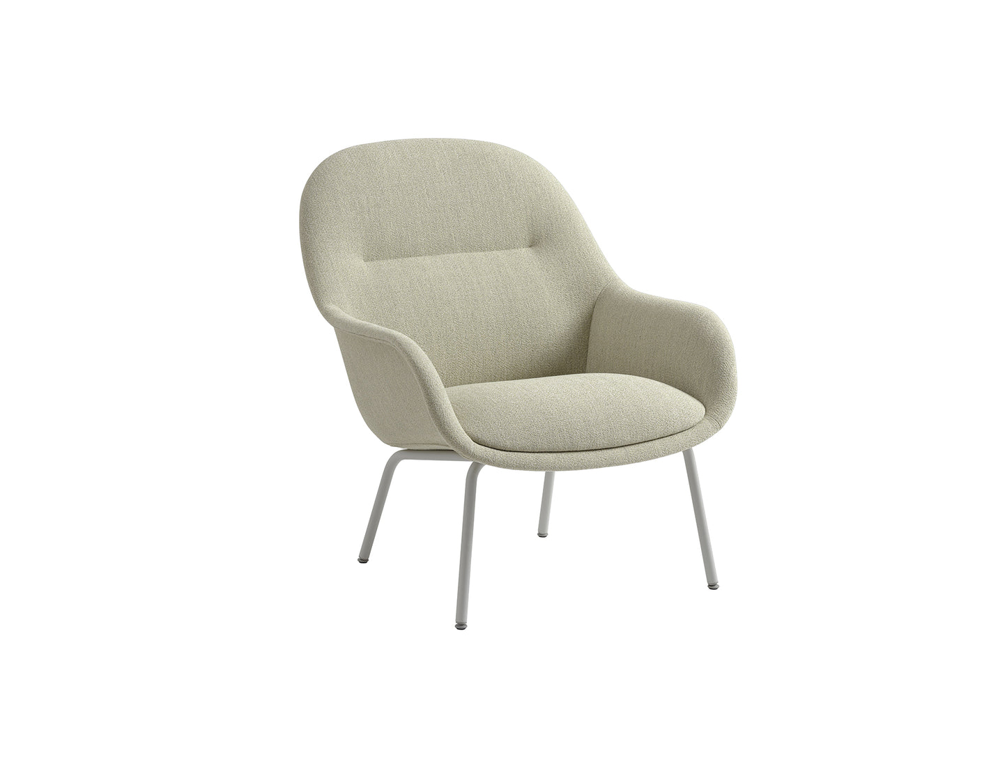 Fiber Lounge Armchair - Tube Base by Muuto / Ecriture 910 / Grey Base