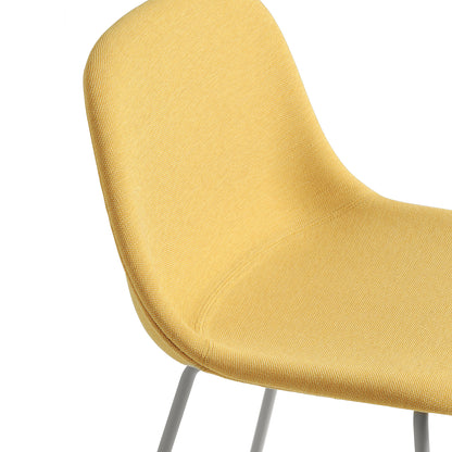 Fiber Side Chair Upholstered with Metal Base by Muuto - Grey Base / Steelcut Quartet 434