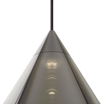 Flare Top Silver LED Pendant Light by Tom Dixon