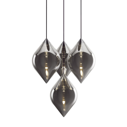 Flare Top Silver LED Pendant Light by Tom Dixon