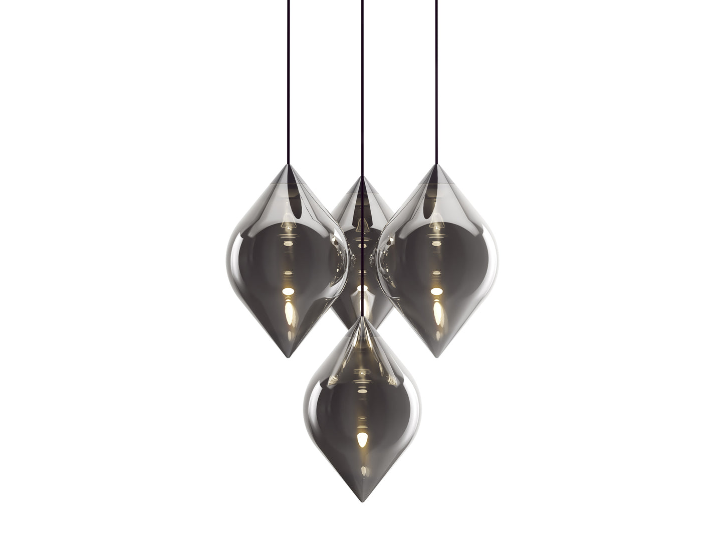 Flare Top Silver LED Pendant Light by Tom Dixon
