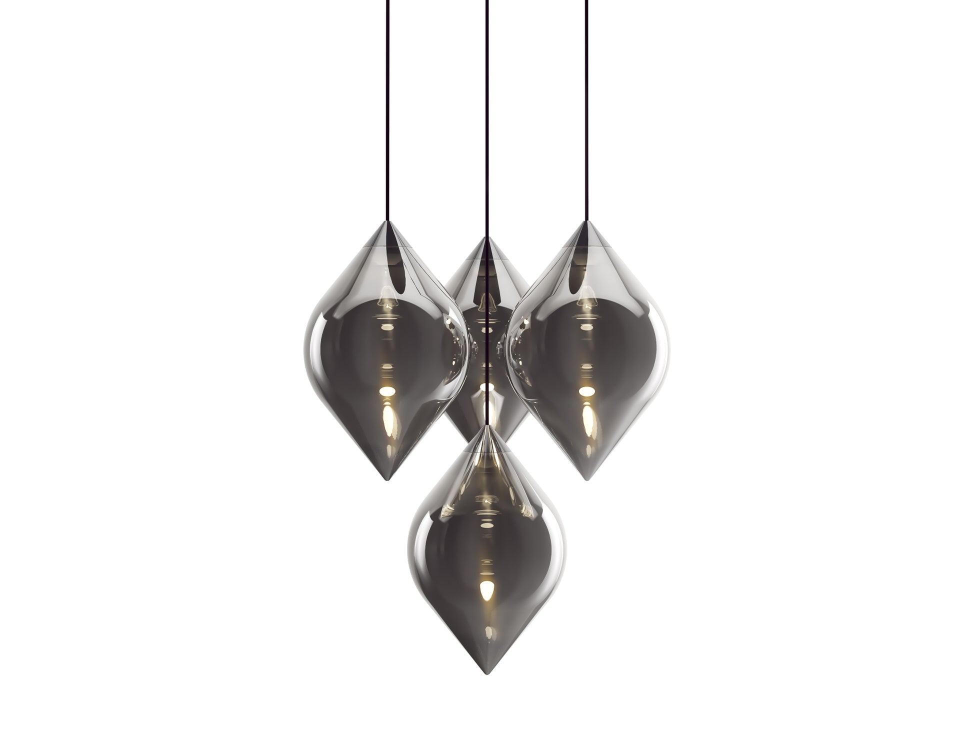 Flare Top Silver LED Pendant Light by Tom Dixon