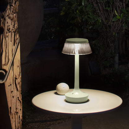 Bon Jour Unplugged Portable Lamp by Flos - Fresh Mint / Fumée Crown