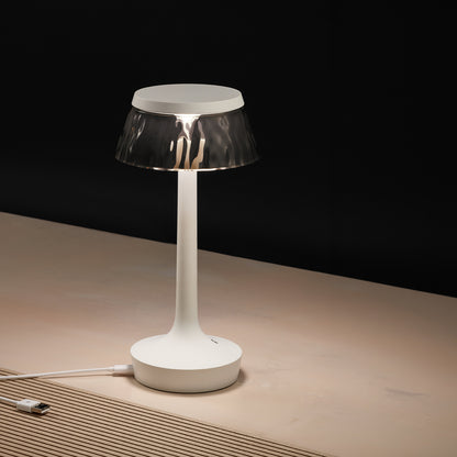 Bon Jour Unplugged Portable Lamp by Flos - Almost White / Fumée Crown