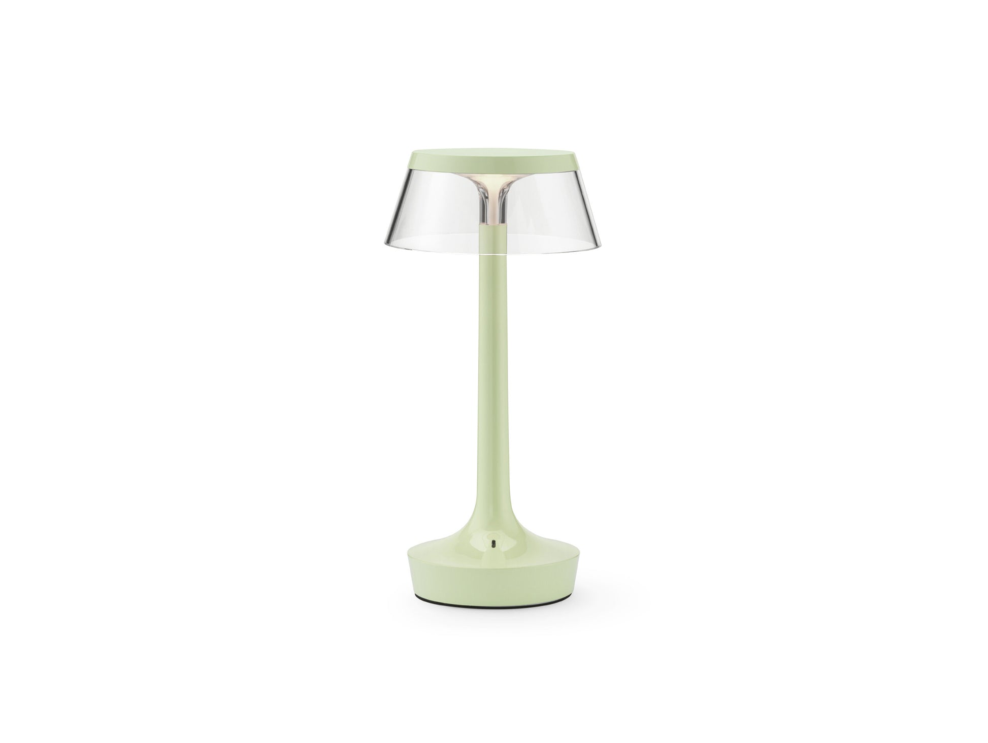 Bon Jour Unplugged Portable Lamp by Flos - Fresh Mint / Transparent Crown