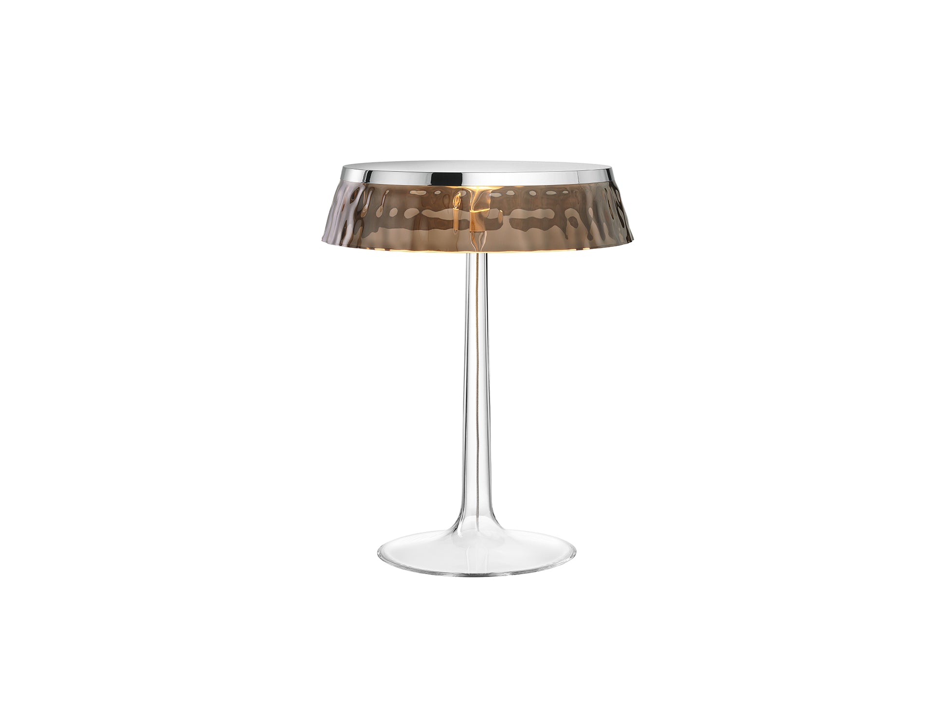 Bon Jour Table Lamp by Flos - Fumée / Chrome