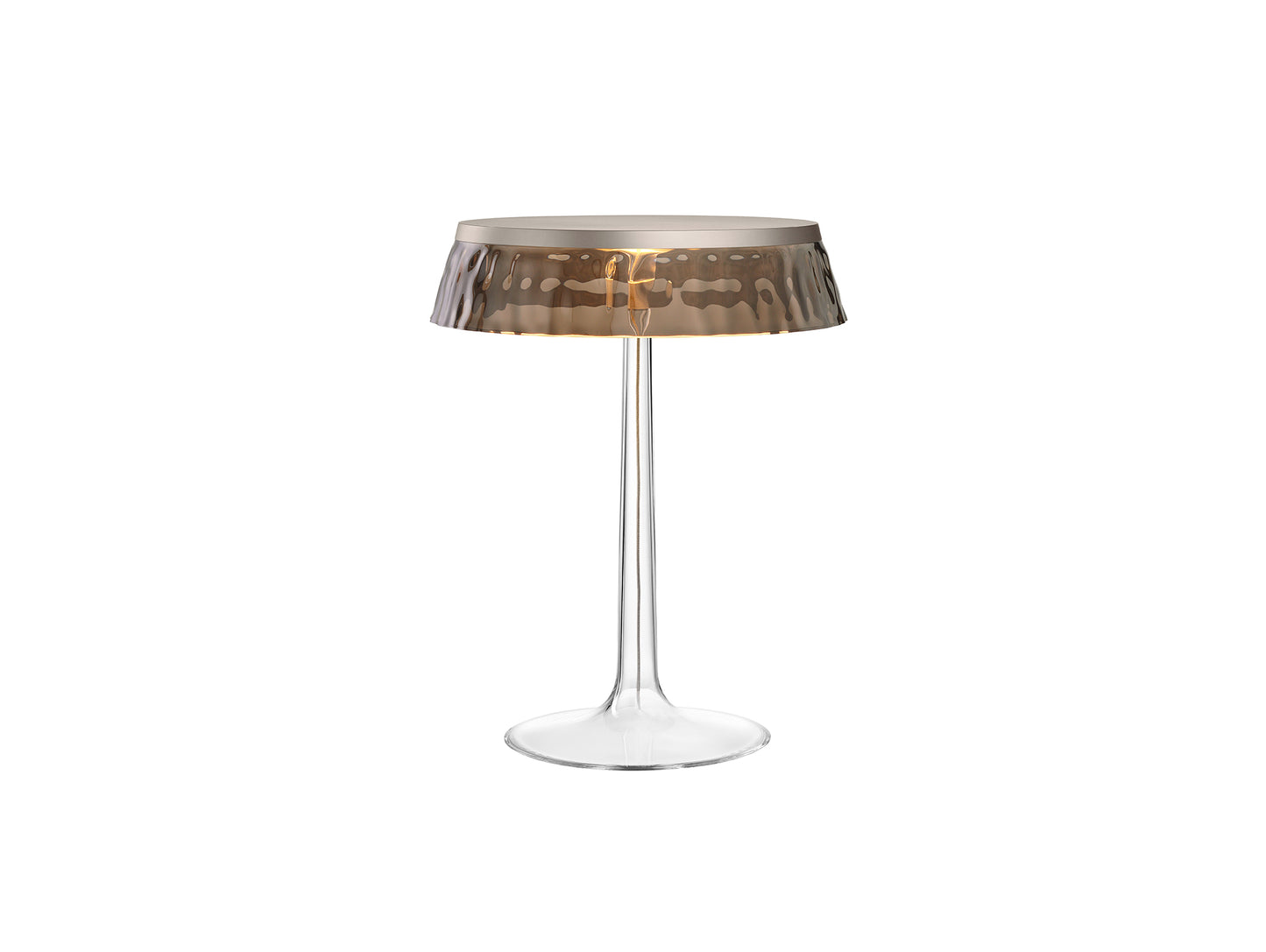 Bon Jour Table Lamp by Flos - Fumée / Matte Chrome