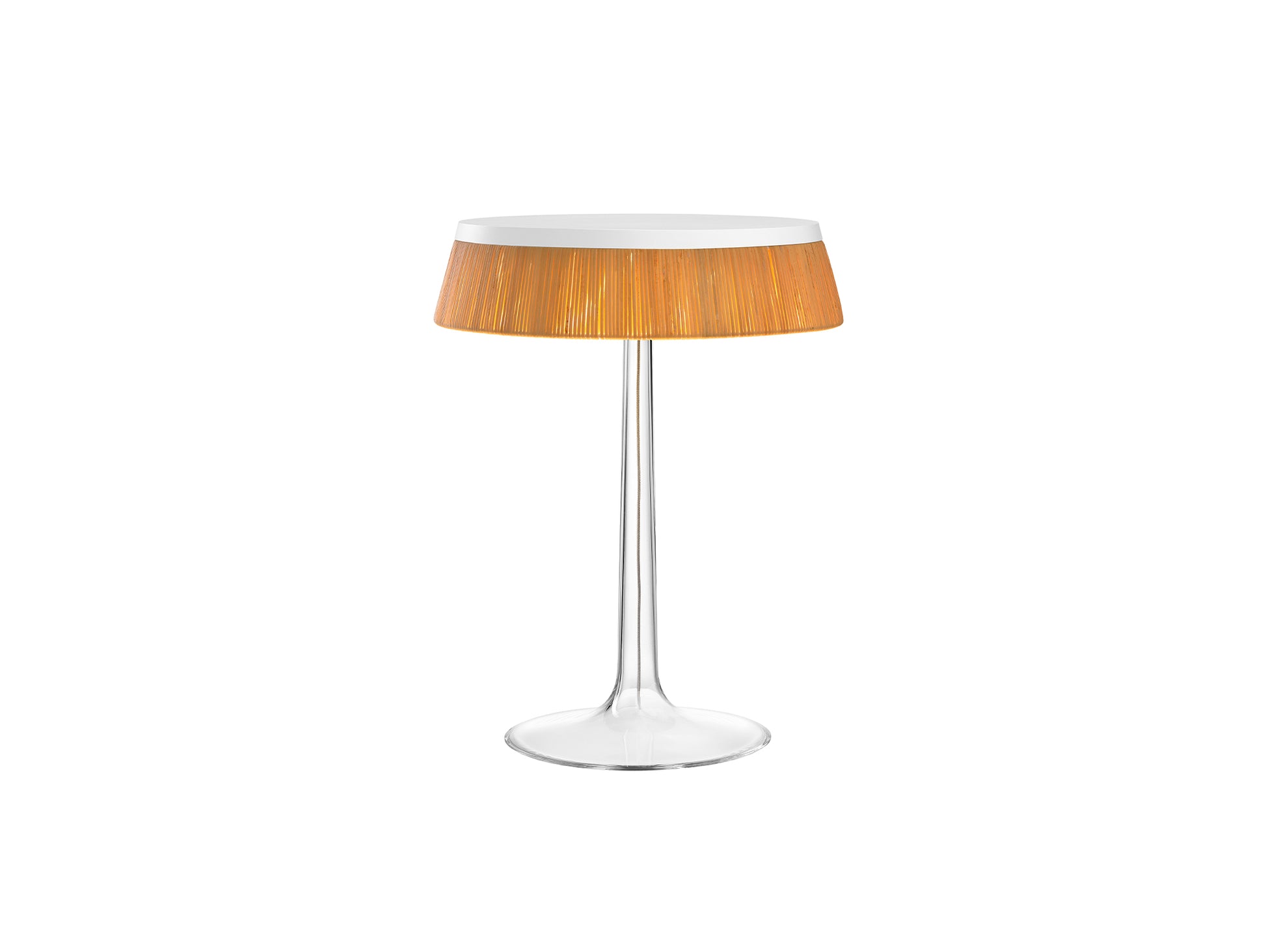 Bon Jour Table Lamp by Flos - Rattan / White