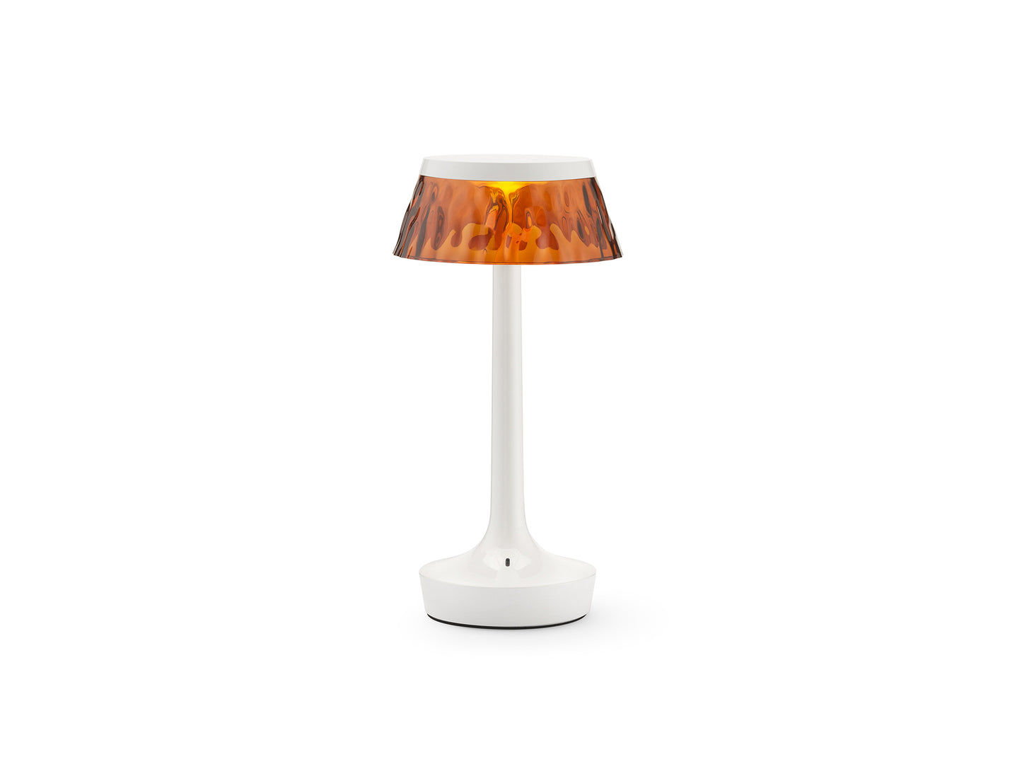 Bon Jour Unplugged Portable Lamp by Flos - White / Amber Crown