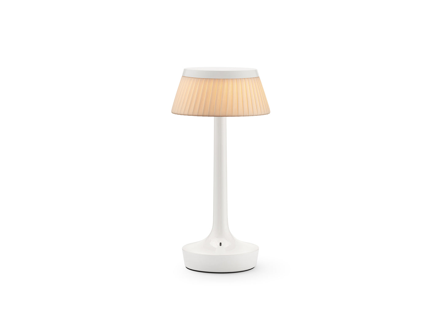 Bon Jour Unplugged Portable Lamp by Flos - Almost White / Fabric Crown