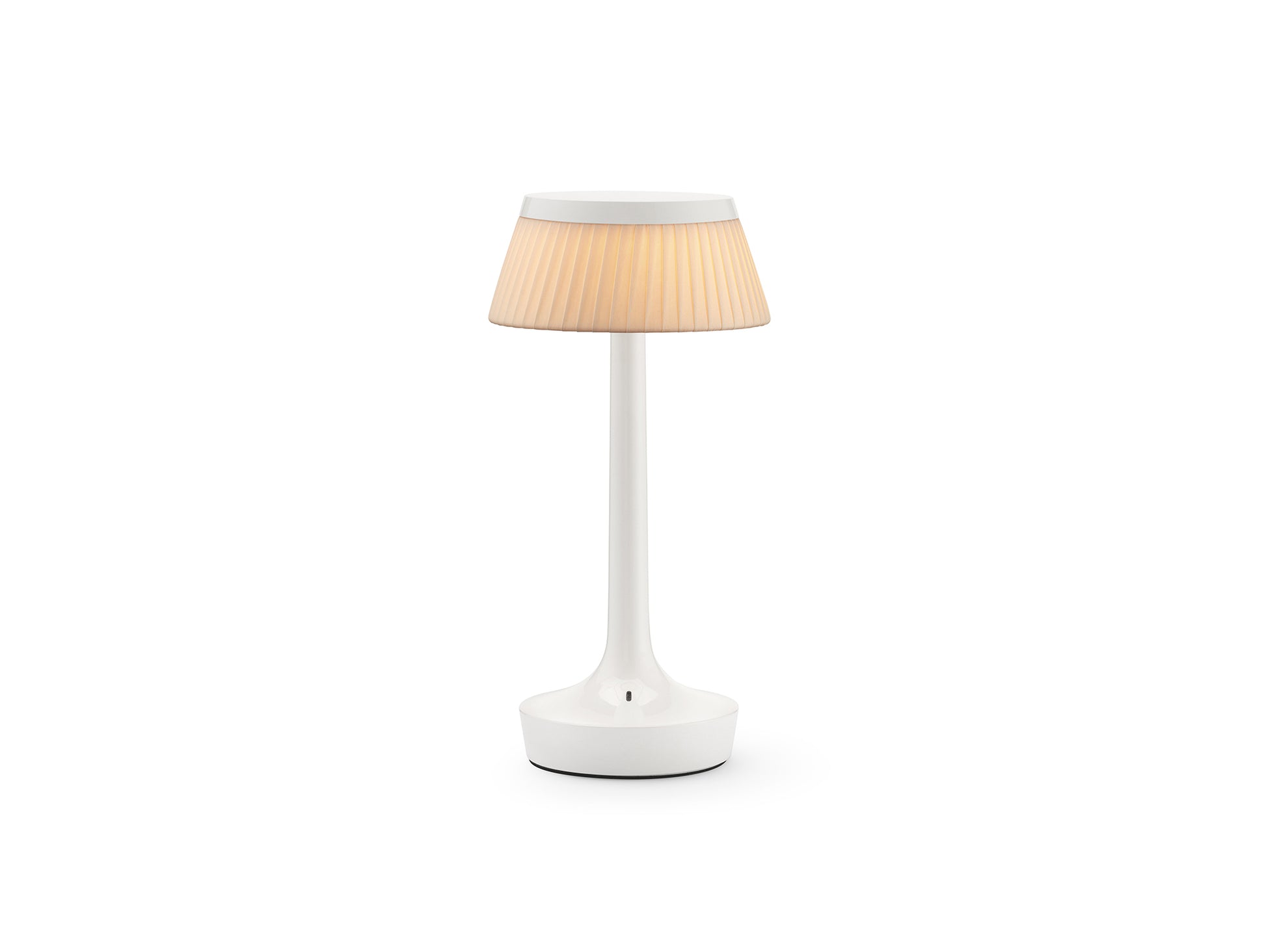 Bon Jour Unplugged Portable Lamp by Flos - Almost White / Fabric Crown