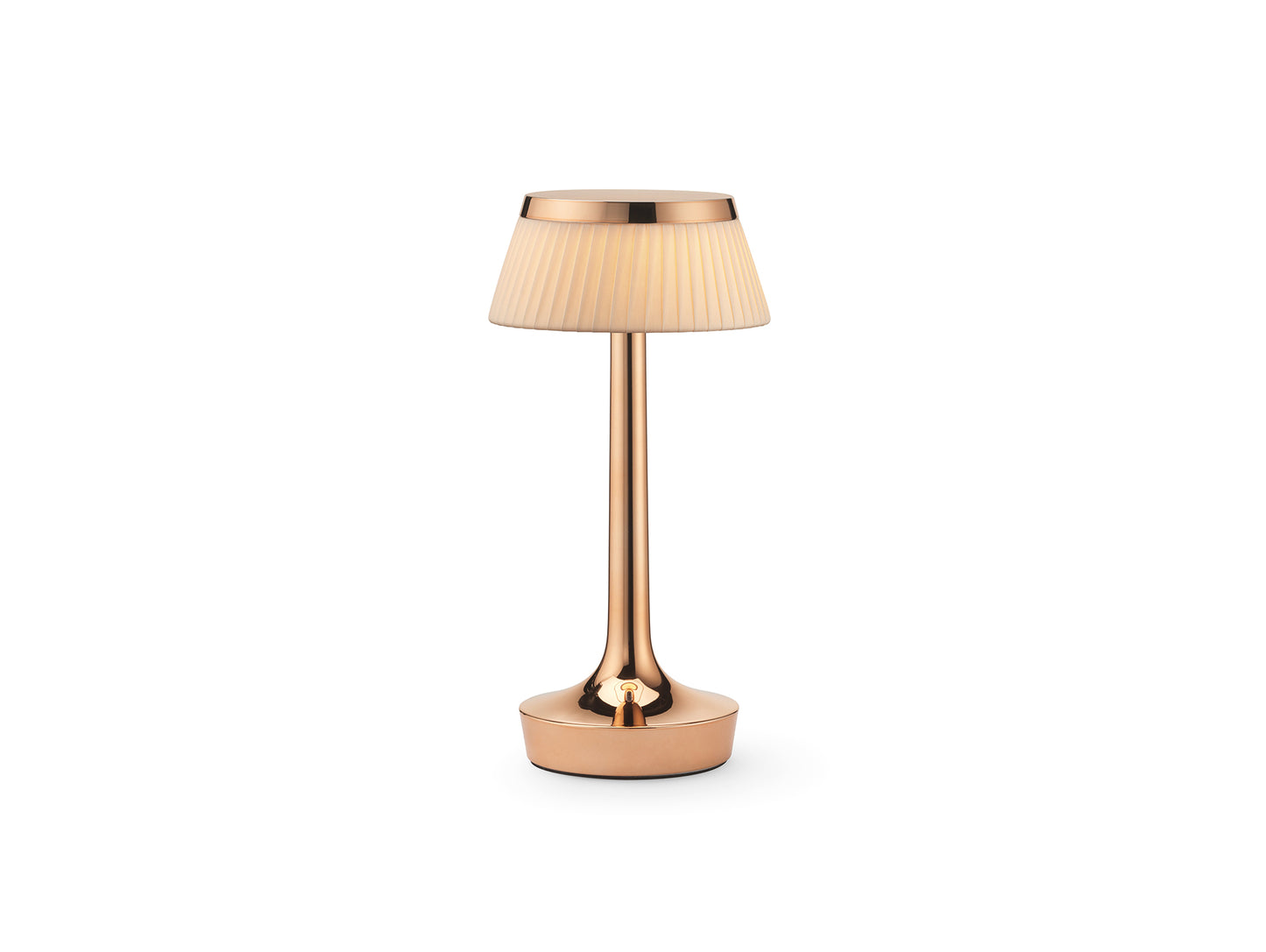 Bon Jour Unplugged Portable Lamp by Flos - Copper / Fabric Crown