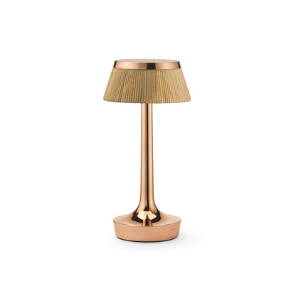 Bon Jour Unplugged Portable Lamp by Flos - Copper / Rattan Crown