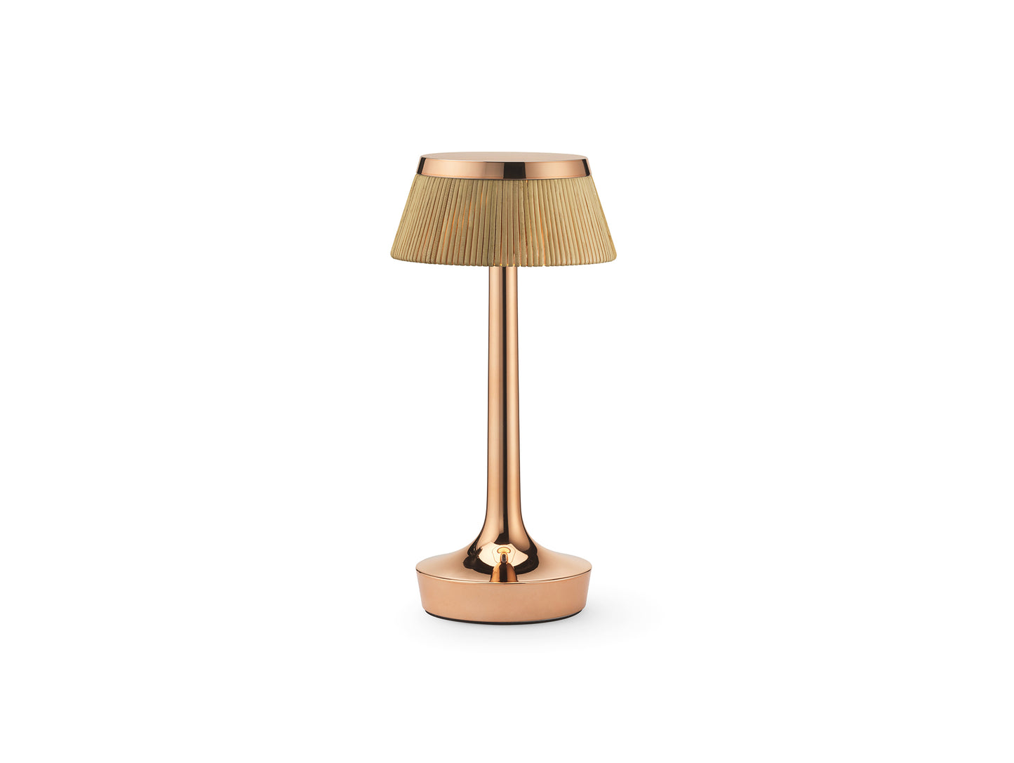 Bon Jour Unplugged Portable Lamp by Flos - Copper / Rattan Crown