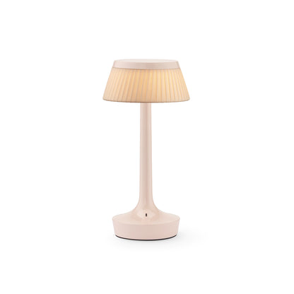 Bon Jour Unplugged Portable Lamp by Flos - French Rose / Fabric Crown