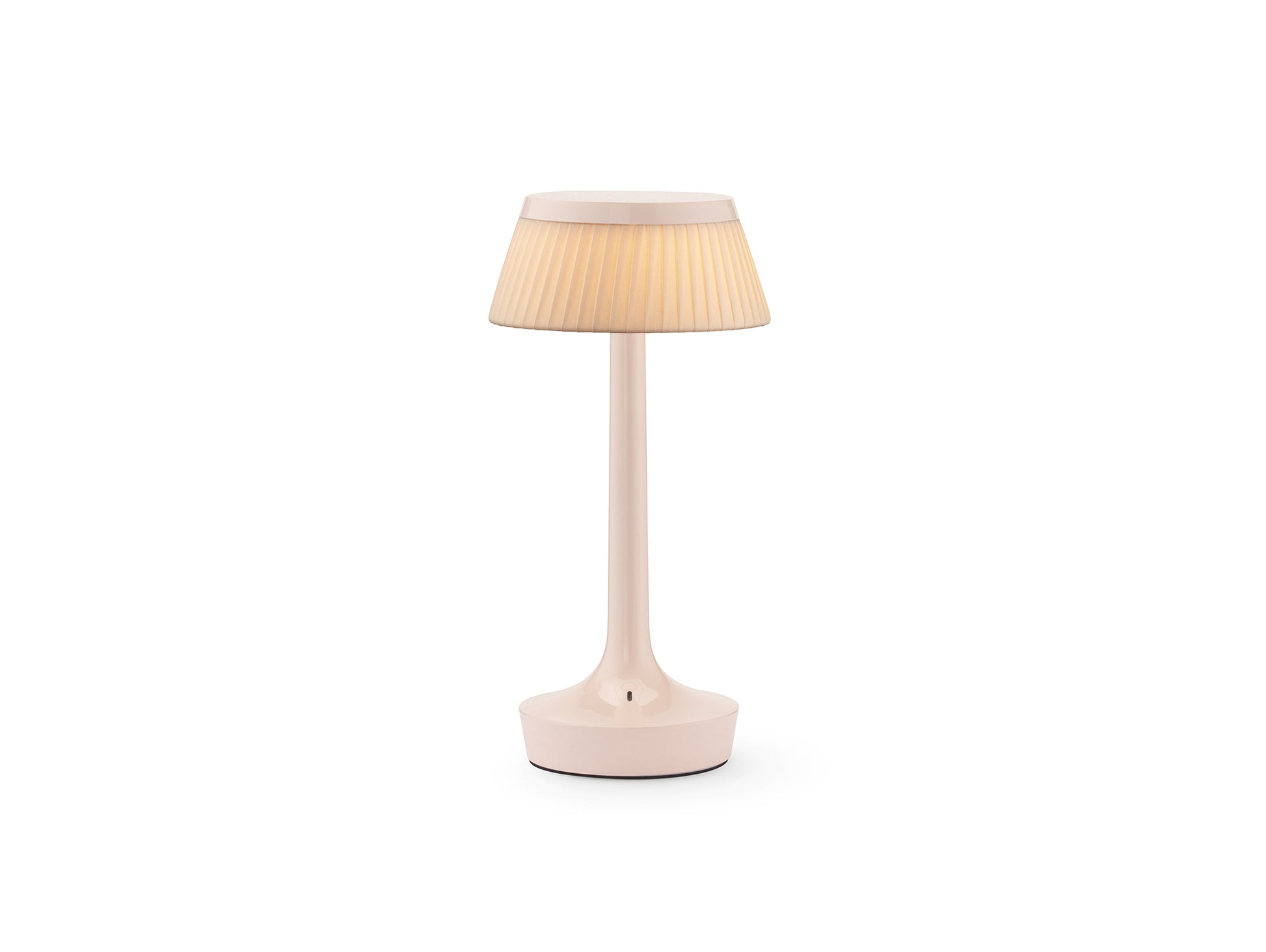 Bon Jour Unplugged Portable Lamp by Flos - French Rose / Fabric Crown