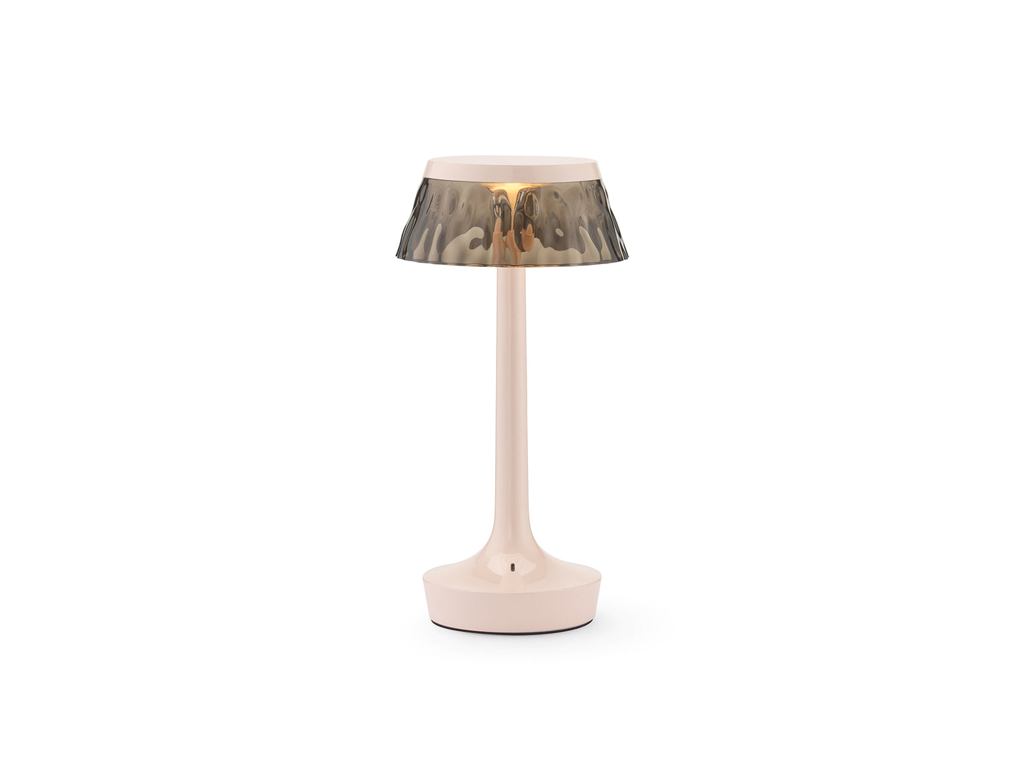 Bon Jour Unplugged Portable Lamp by Flos - French Rose / Fumée Crown
