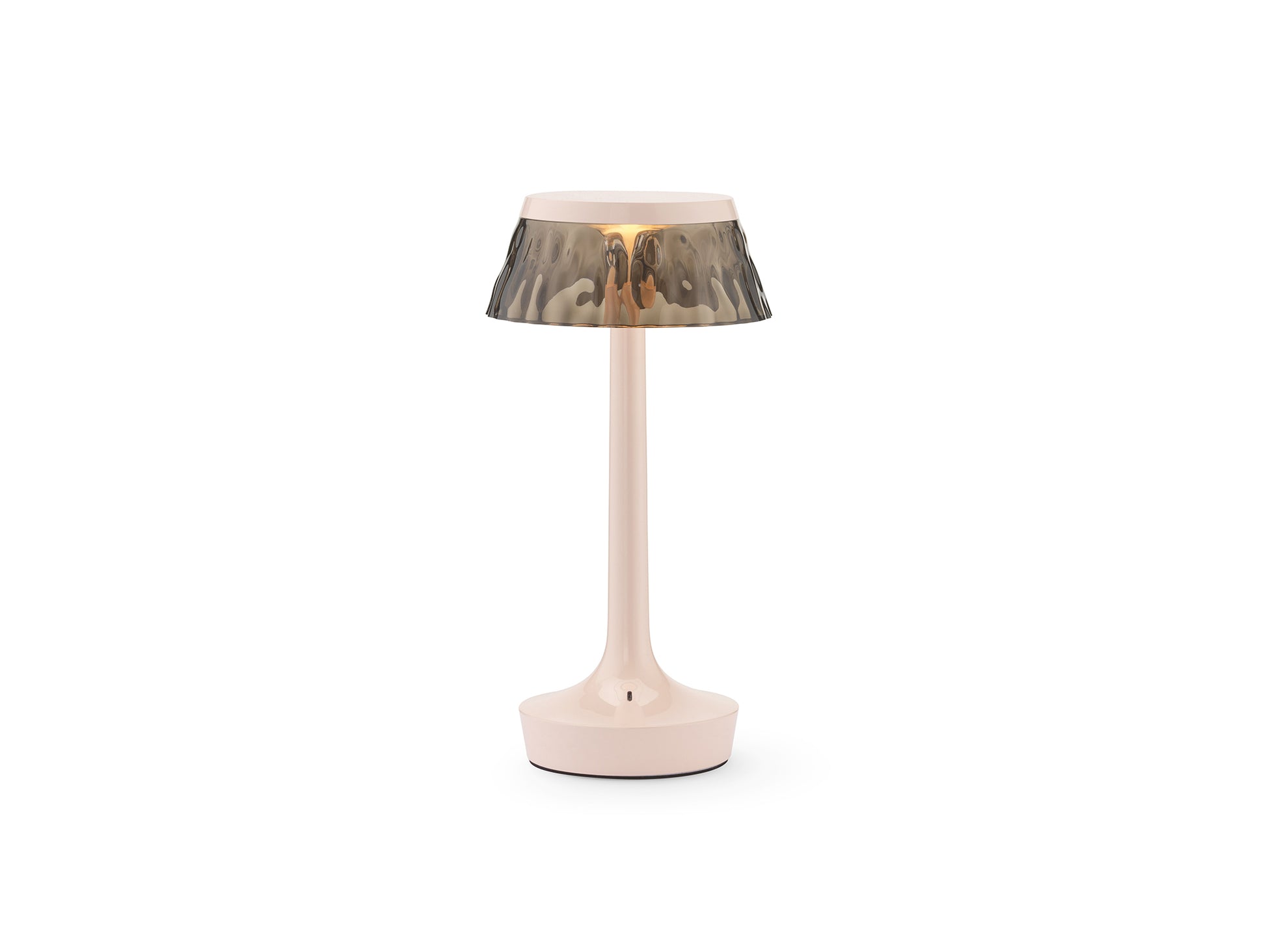 Bon Jour Unplugged Portable Lamp by Flos - French Rose / Fumée Crown