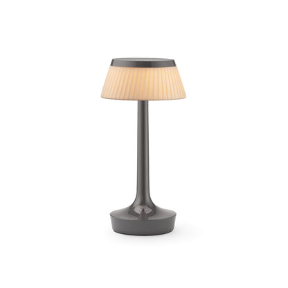 Bon Jour Unplugged Portable Lamp by Flos - Stormy Grey / Fabric Crown