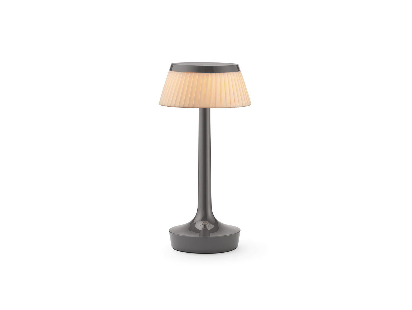 Bon Jour Unplugged Portable Lamp by Flos - Stormy Grey / Fabric Crown