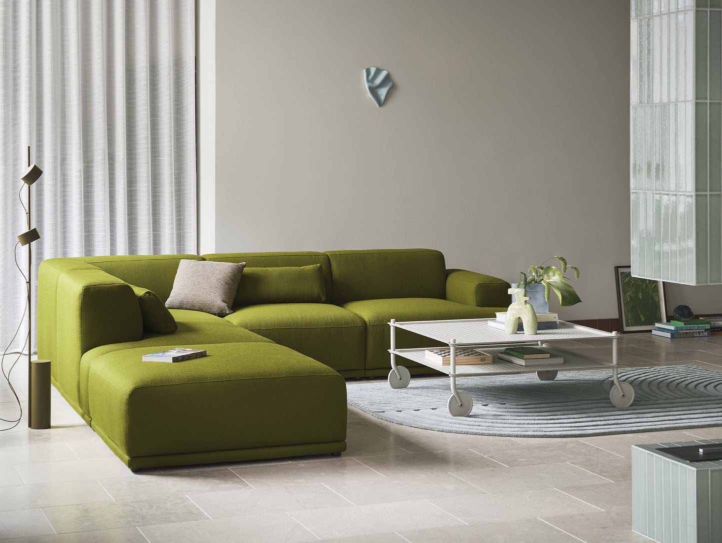 Connect Soft Corner Modular Sofa by Muuto - Configuration 1 / Vidar 4 956
