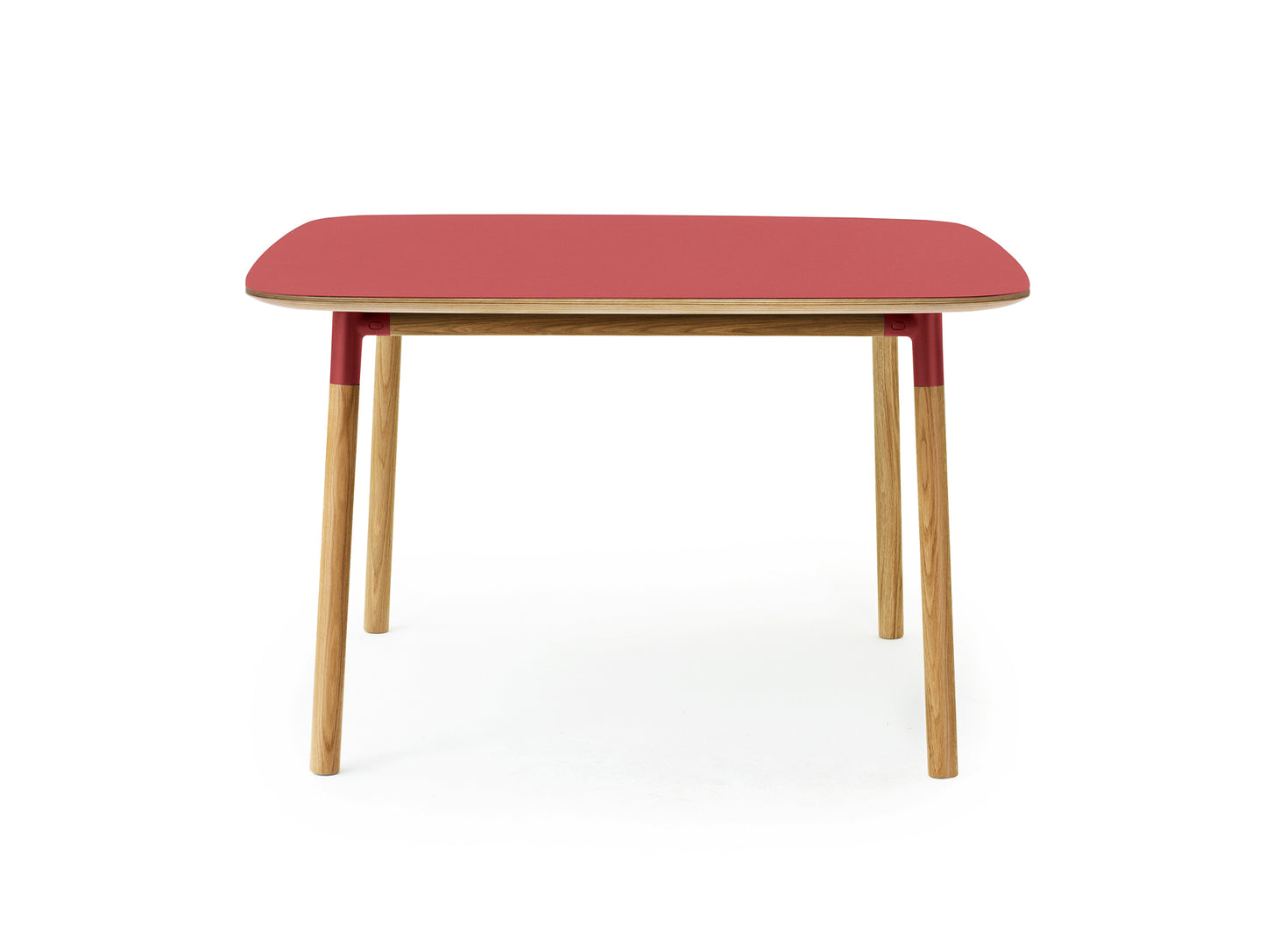 Form Table by Normann Copenhagen - 120x120 cm / Red Linoleum Tabletop