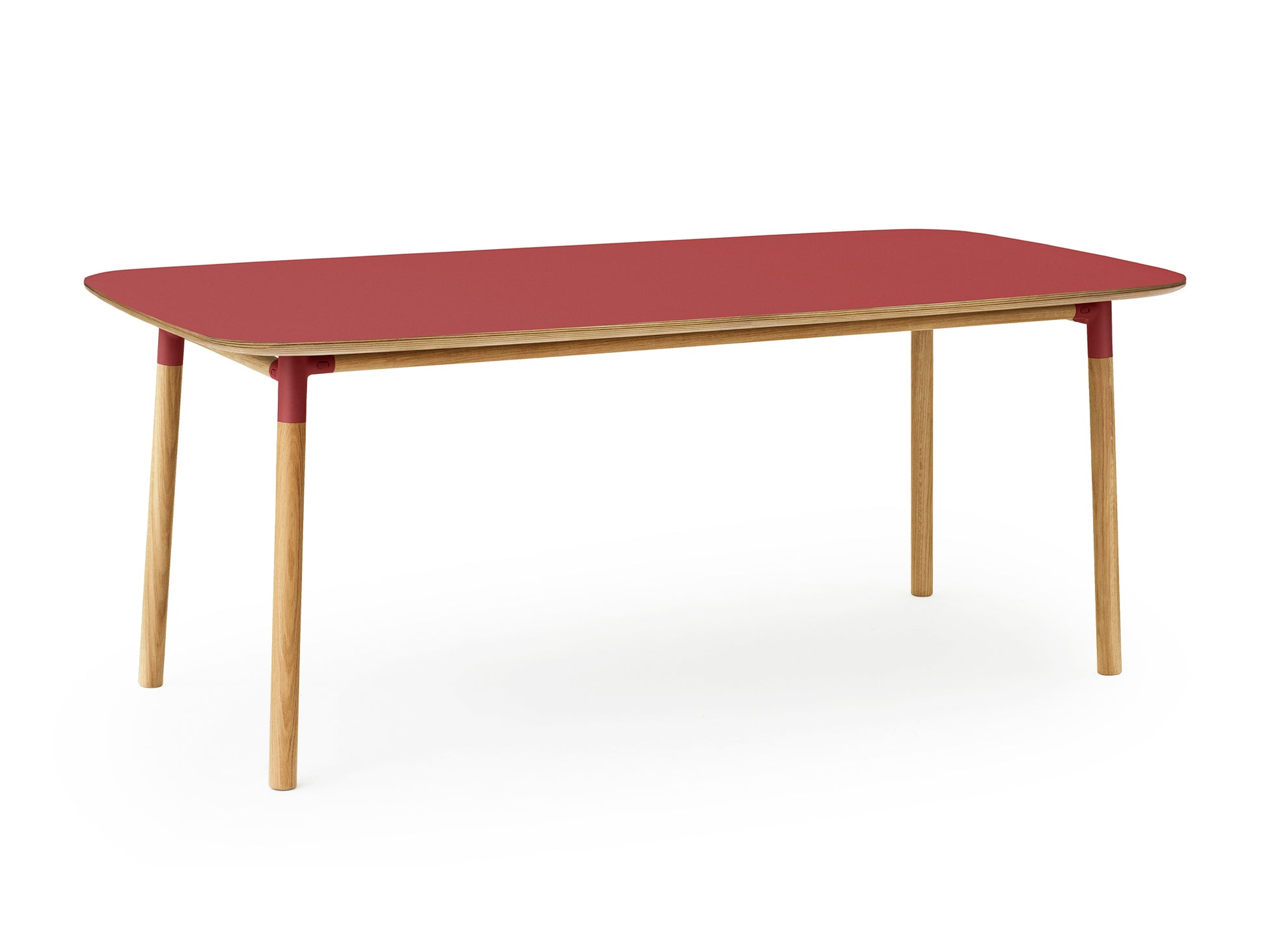 Form Table by Normann Copenhagen - 95x200 cm / Red Linoleum Tabletop