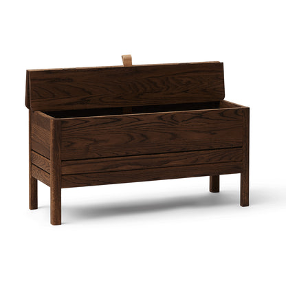 A Line Storage Bench 90 cm by Form & Refine - Smoked Oiled Oak