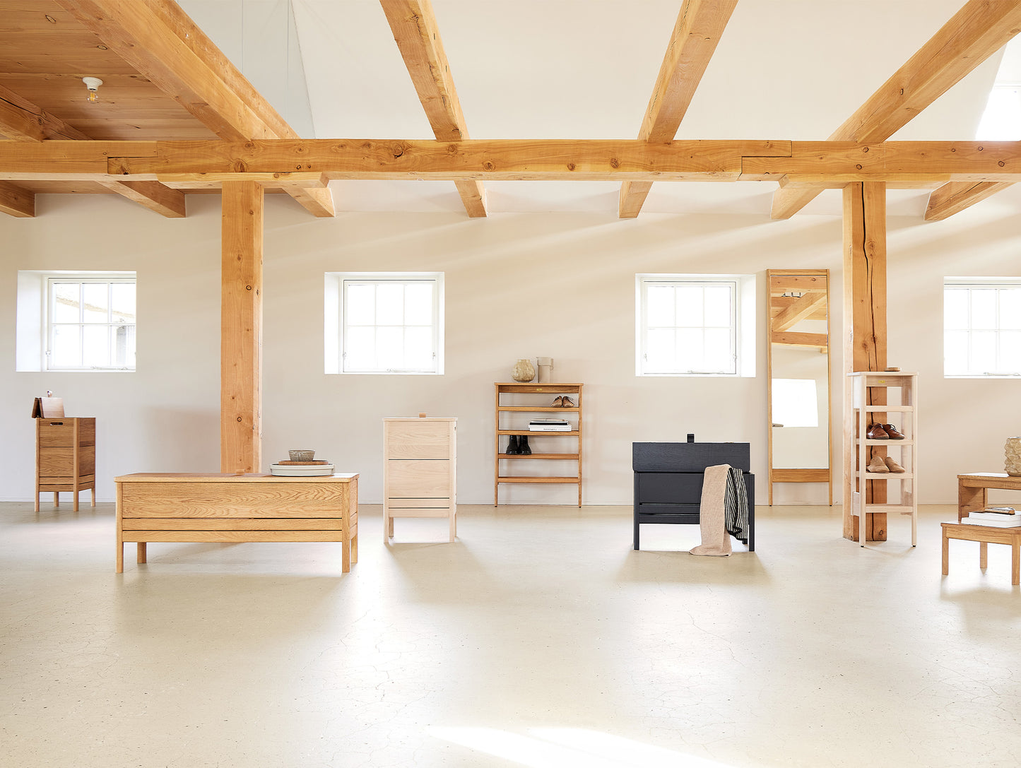 A Line Storage Bench 68 cm by Form & Refine - Oiled Oak