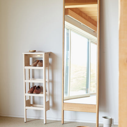A Line Shoe Rack by Form and Refine - White Oiled Oak