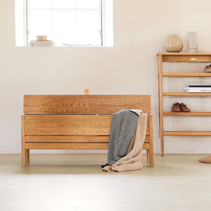 Form and Refine - A Line Storage Bench - Oiled Oak