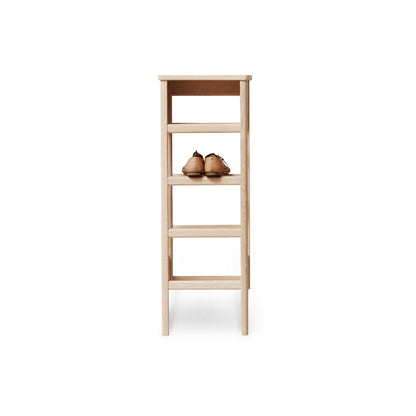 A Line Shoe Rack by Form and Refine - White Oiled Oak