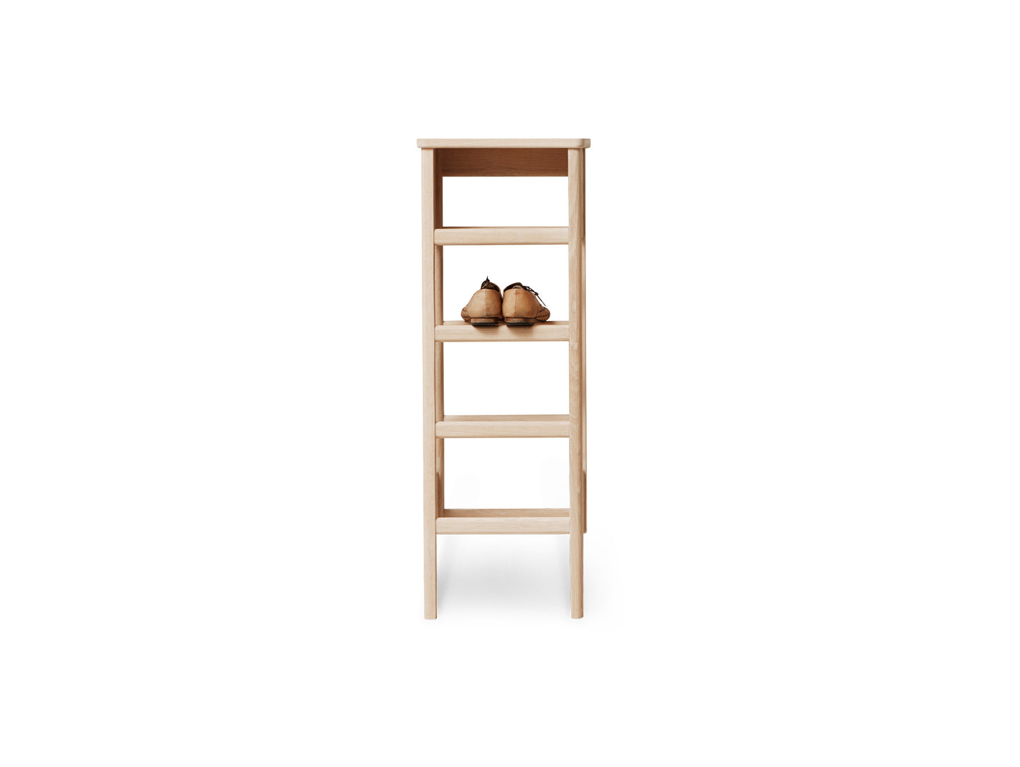 A Line Shoe Rack by Form and Refine - White Oiled Oak