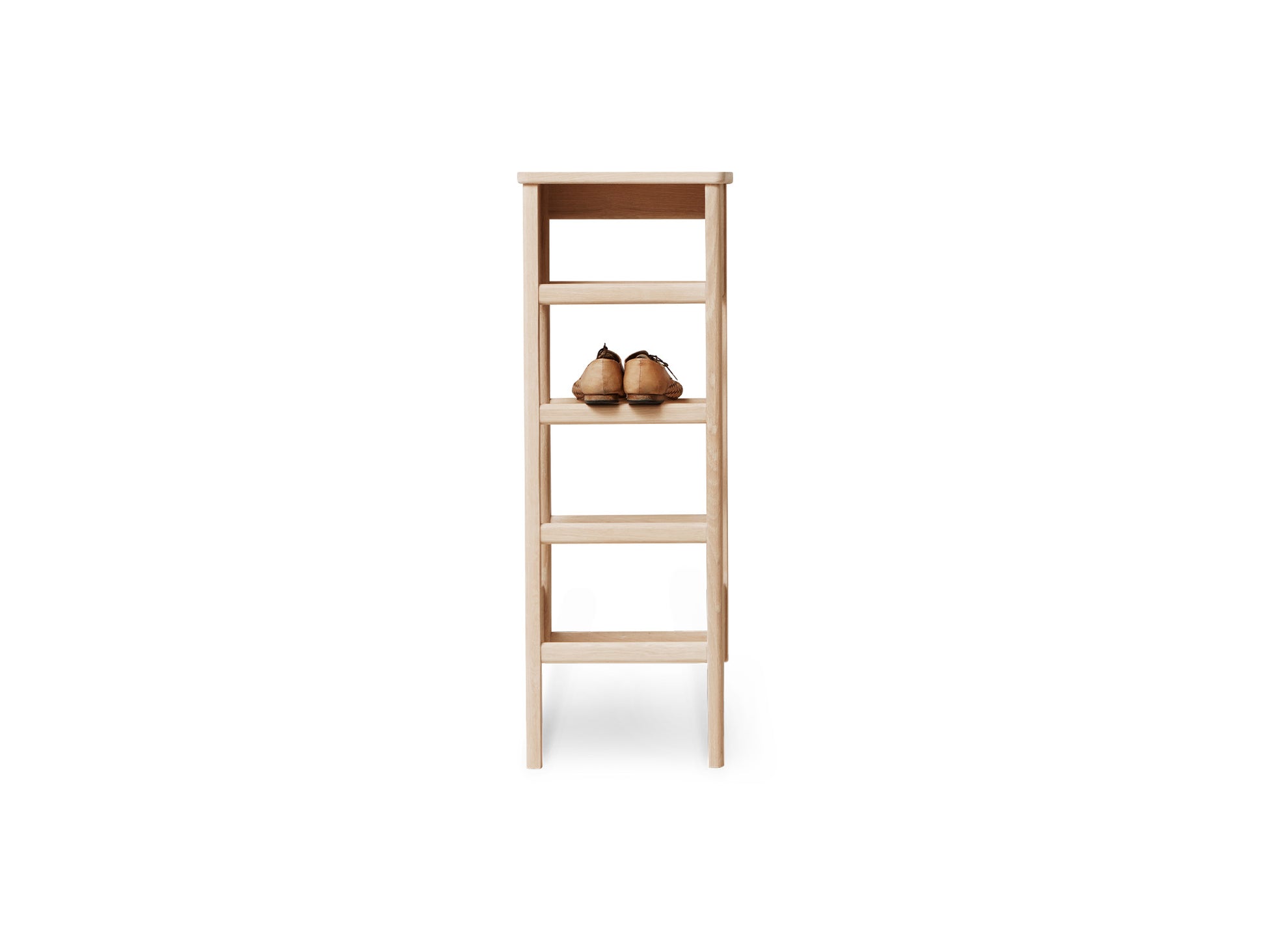 A Line Shoe Rack by Form and Refine - White Oiled Oak