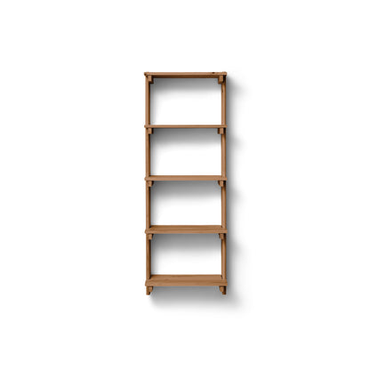 Beam Wall Shelf 5 by Form & Refine - Deep Brown Matt Lacquered Pine