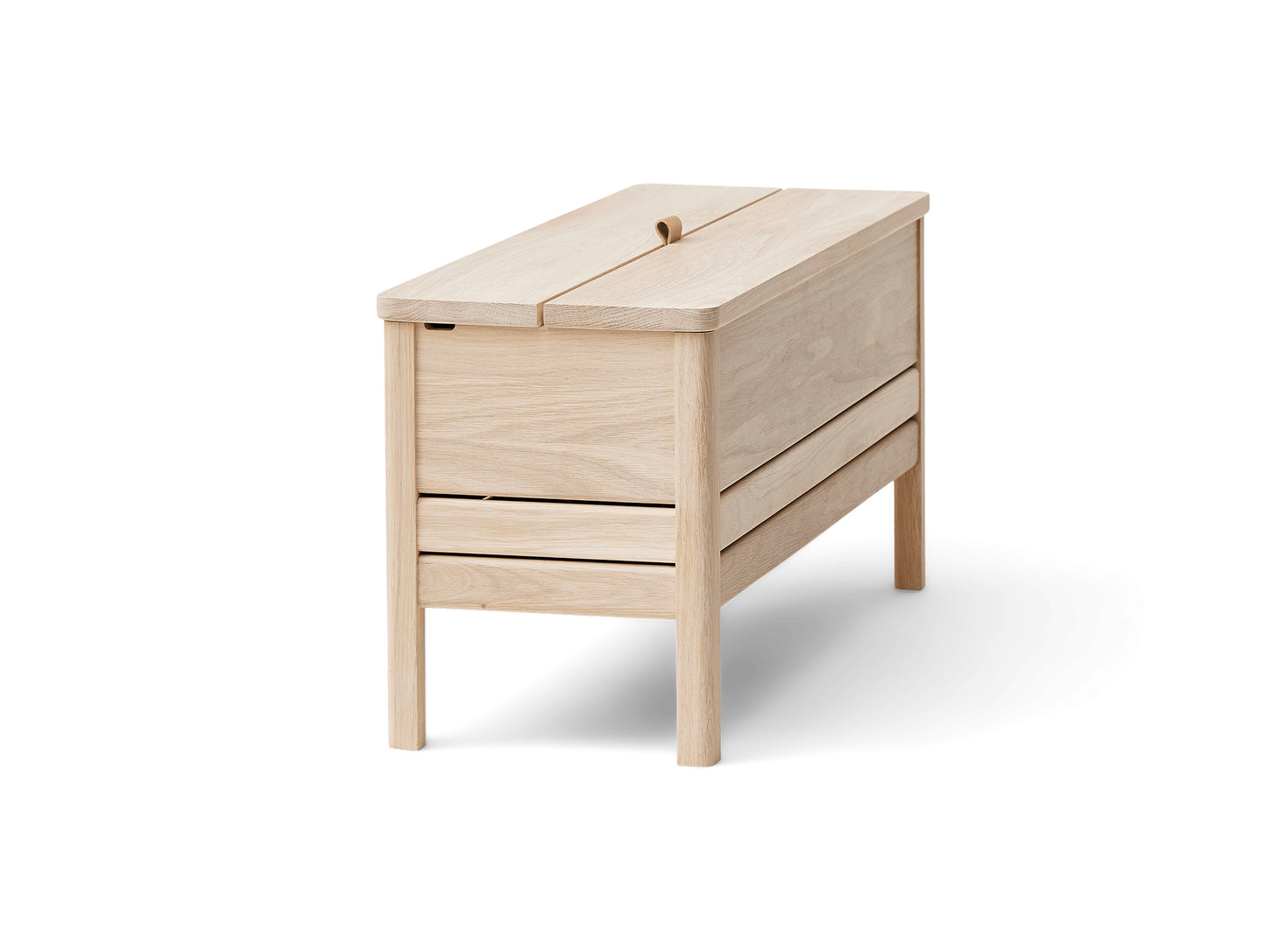 A Line Storage Bench 90 cm by Form & Refine - White Oiled Oak