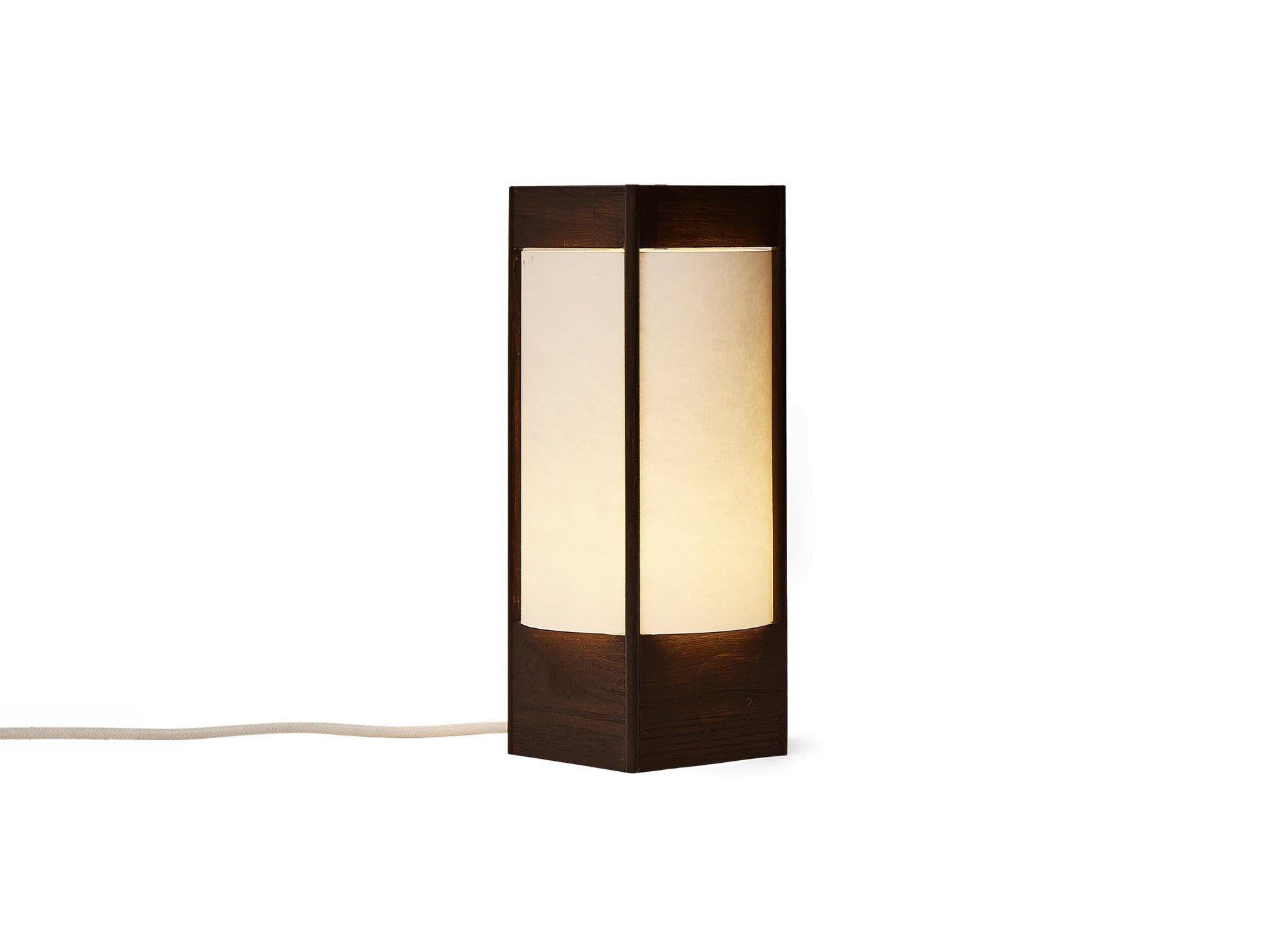 Andon Table Lamp by Form & Refine - Dark Brown Lacquered Ash