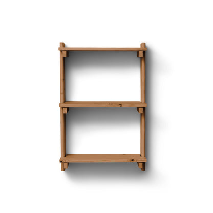 Beam Wall Shelf 3 by Form & Refine - Deep Brown Matt Lacquered Pine