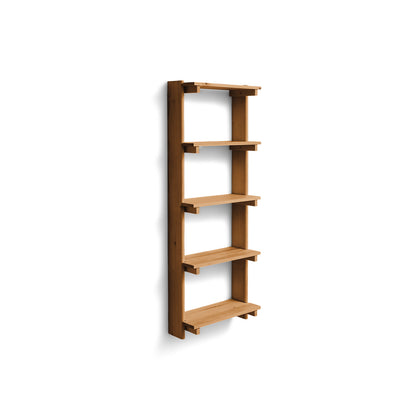 Beam Wall Shelf 5 by Form & Refine - Deep Brown Matt Lacquered Pine