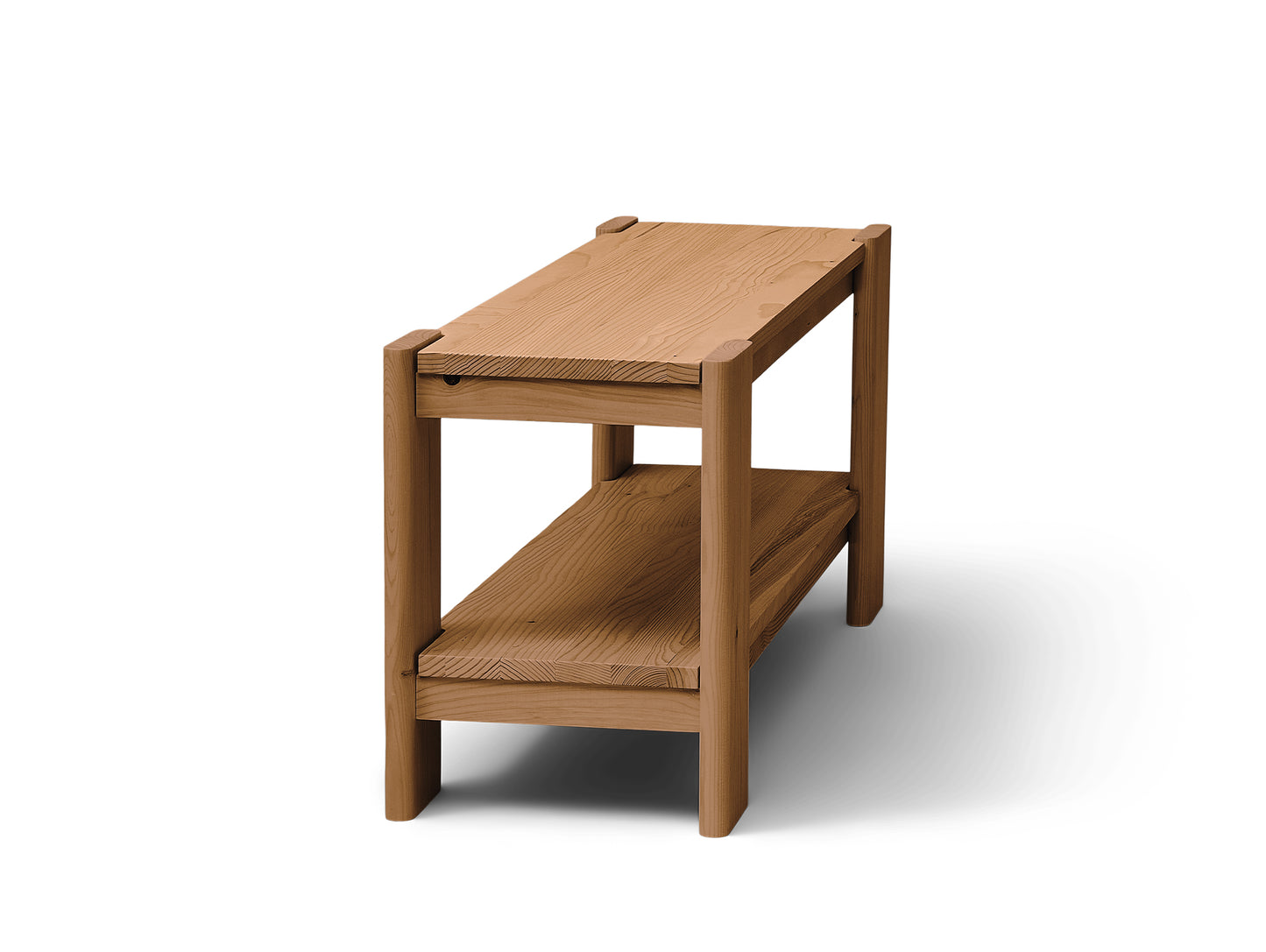 Beam Bench by Form & Refine - Deep Brown Matt Lacquered Pine