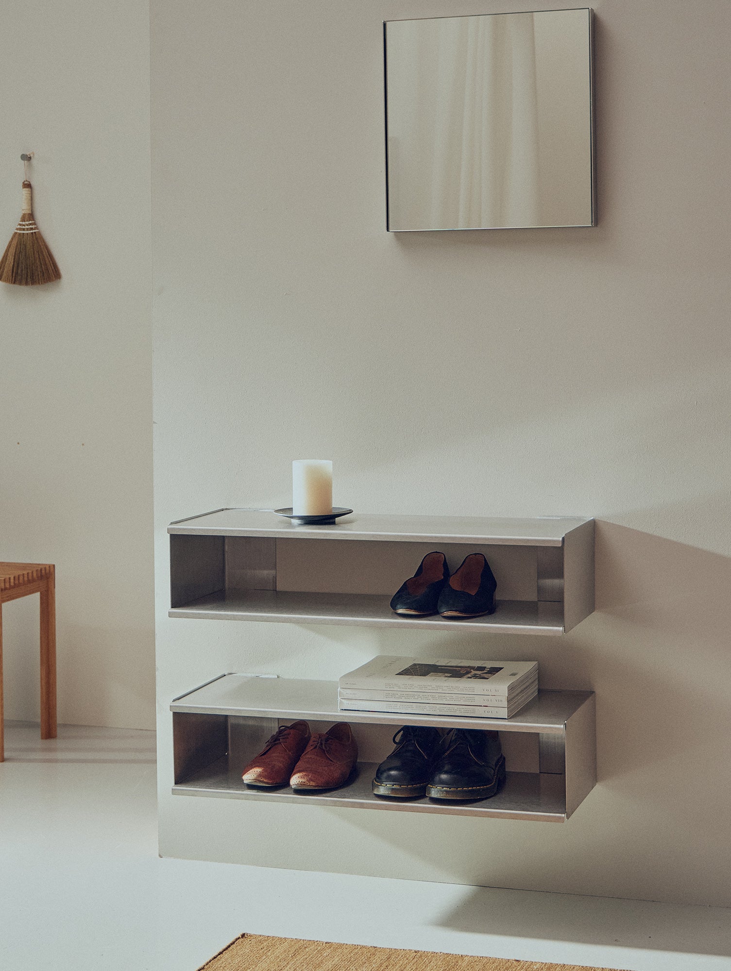 Taper Console & Shoe Rack by Form & Refine
