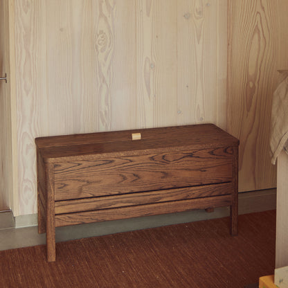 A Line Storage Bench 90 cm by Form & Refine - Smoked Oiled Oak
