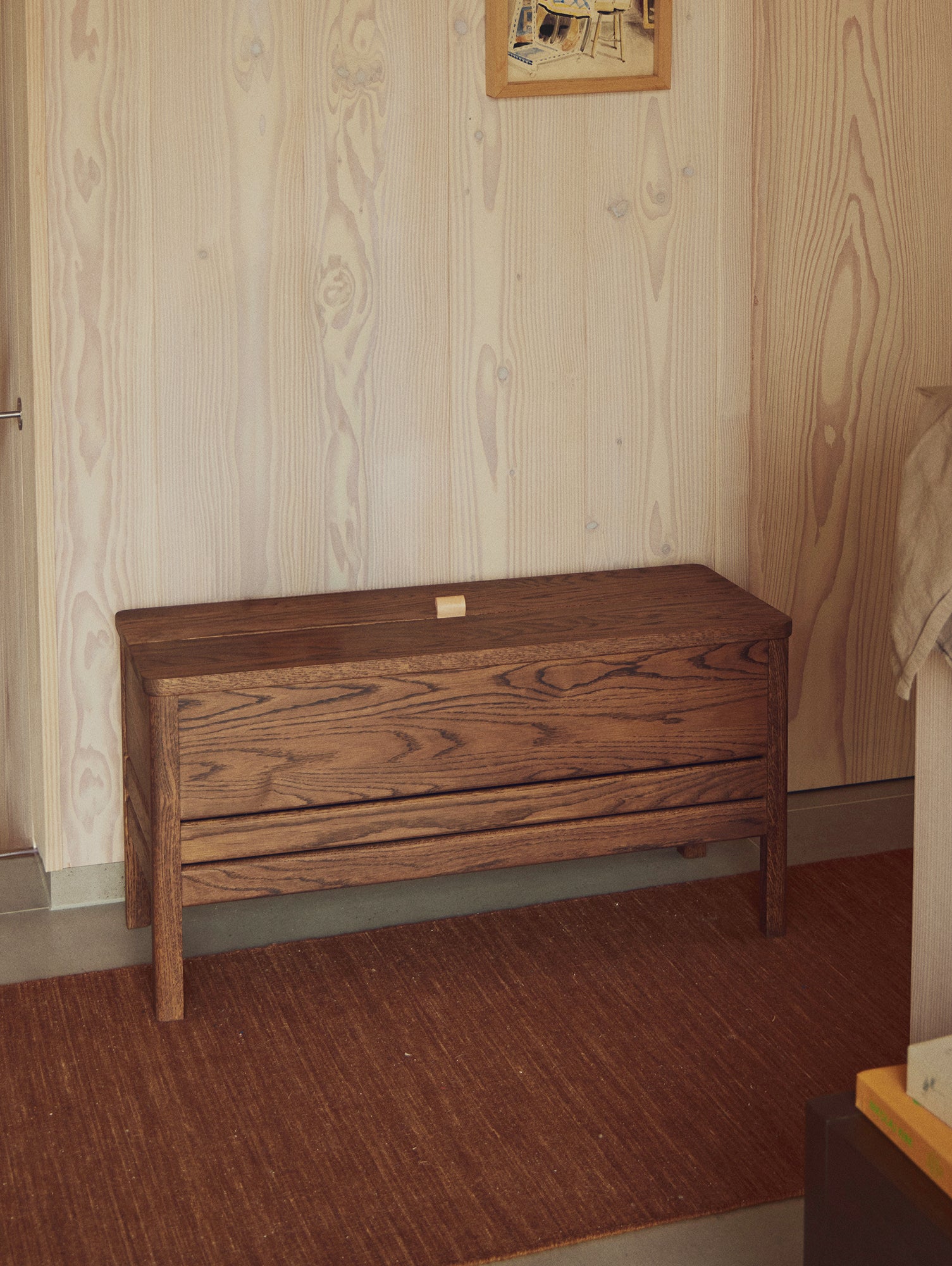 A Line Storage Bench 90 cm by Form & Refine - Smoked Oiled Oak