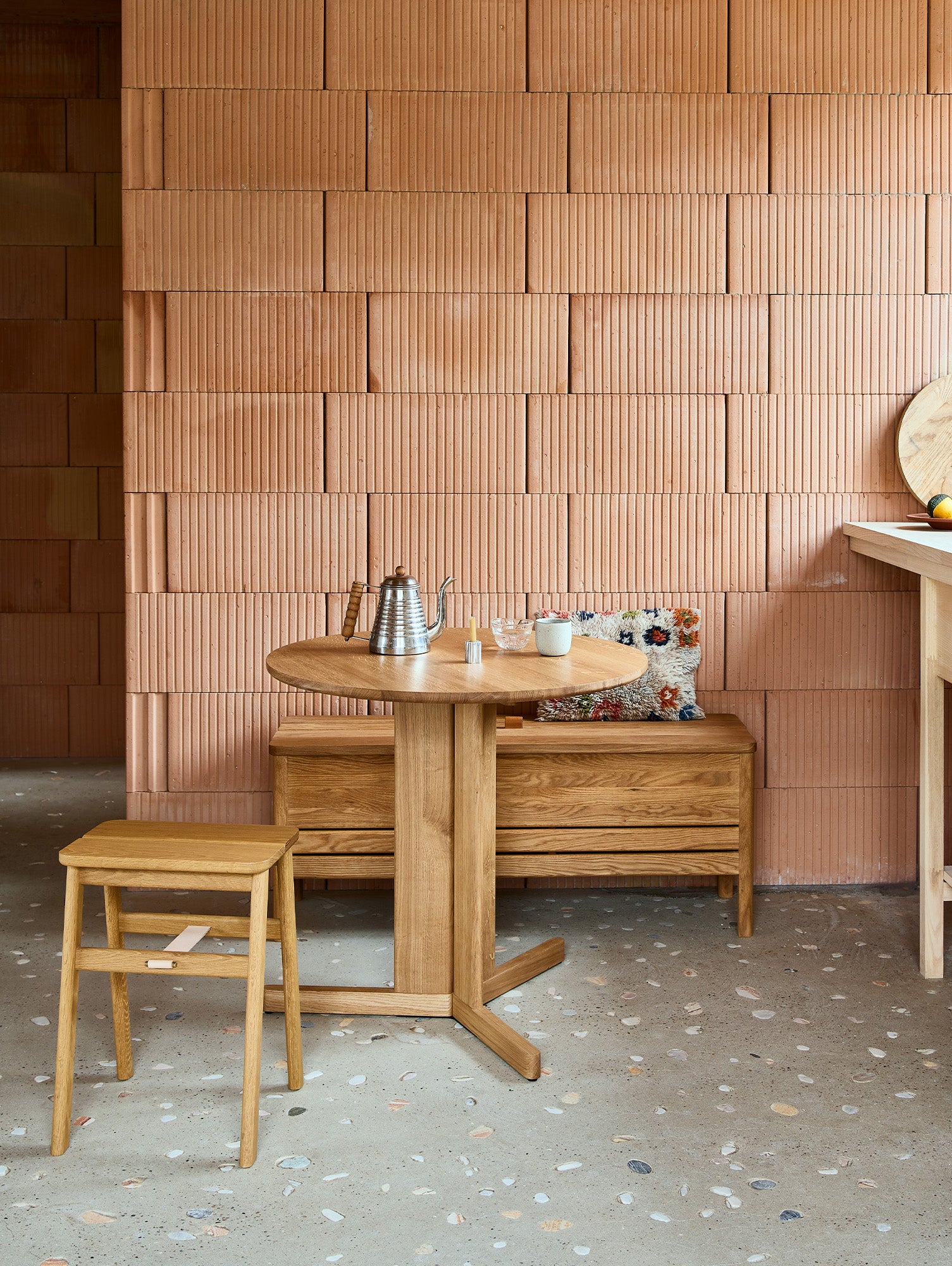 Form and Refine - A Line Storage Bench - Oiled Oak