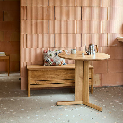 Form and Refine - A Line Storage Bench - Oiled Oak