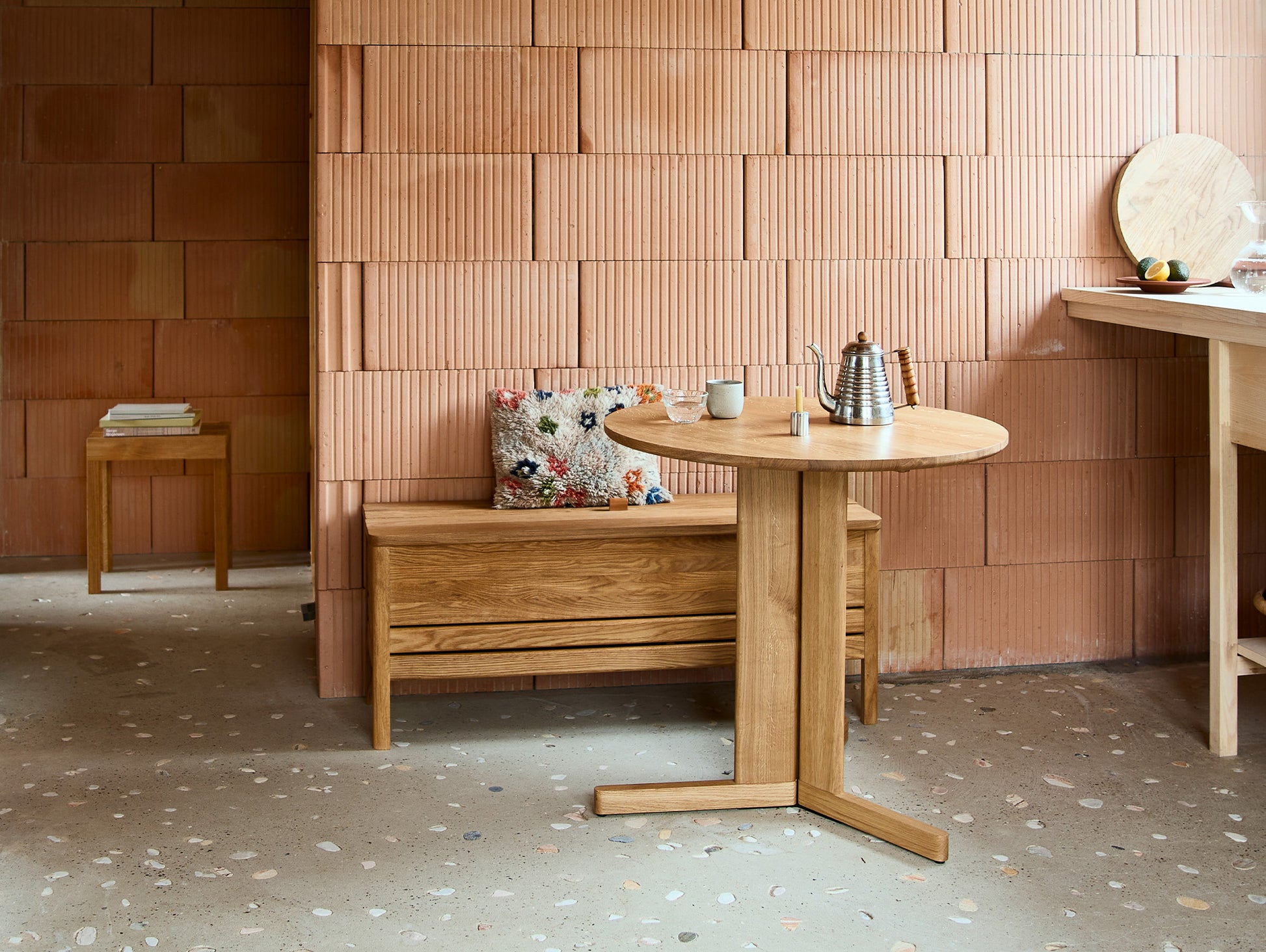 Form and Refine - A Line Storage Bench - Oiled Oak