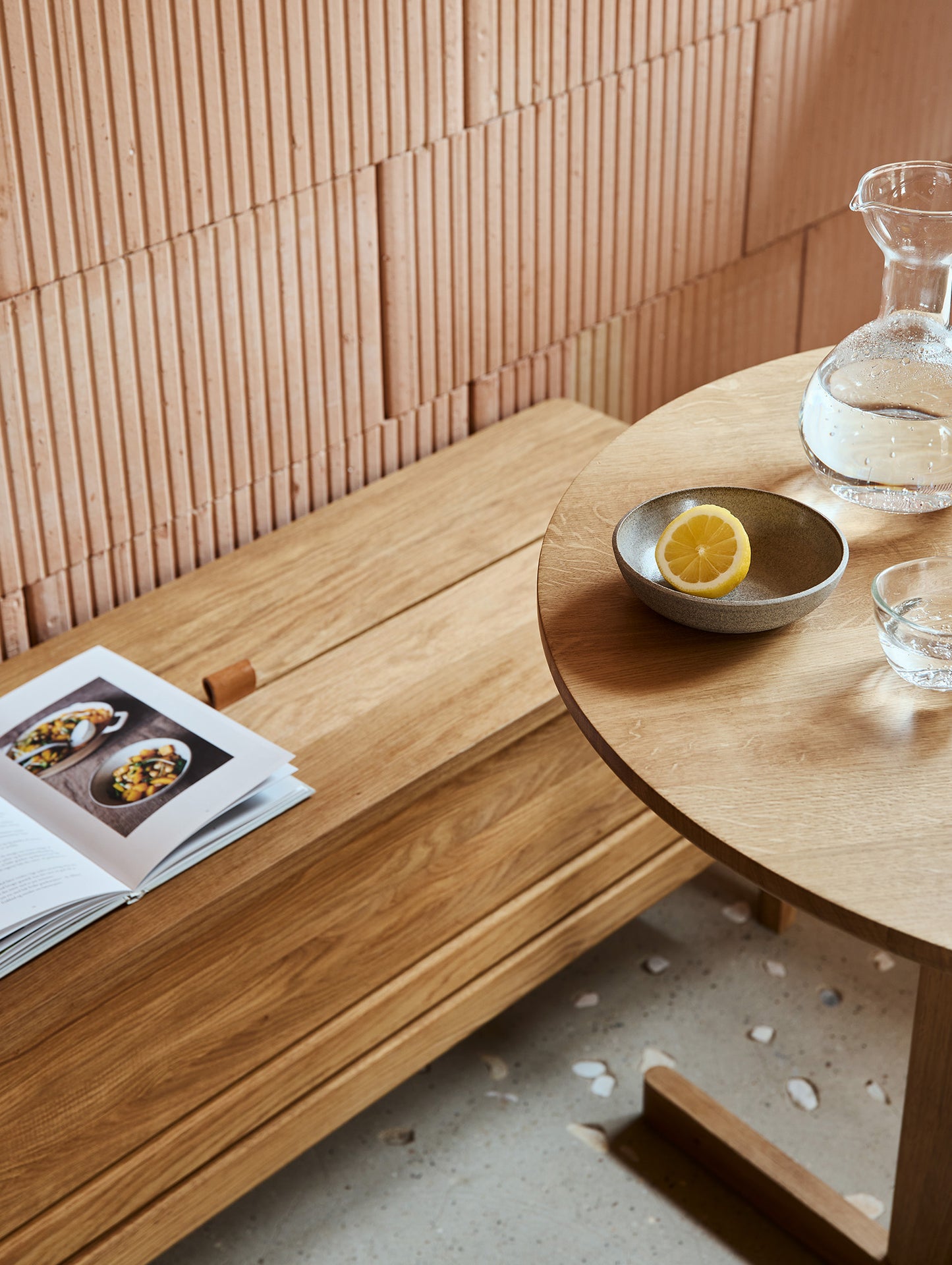 Form and Refine - A Line Storage Bench - Oiled Oak