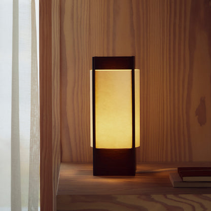 Andon Table Lamp by Form & Refine - Dark Brown Lacquered Ash